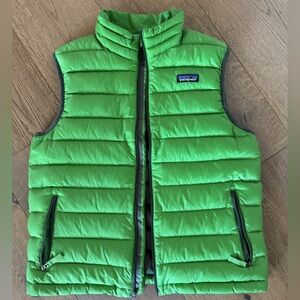 Patagonia Olive and Lime Puffer Vest